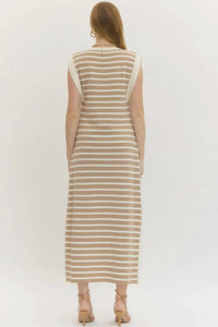 Entro - Alice Striped Knit Maxi Dress