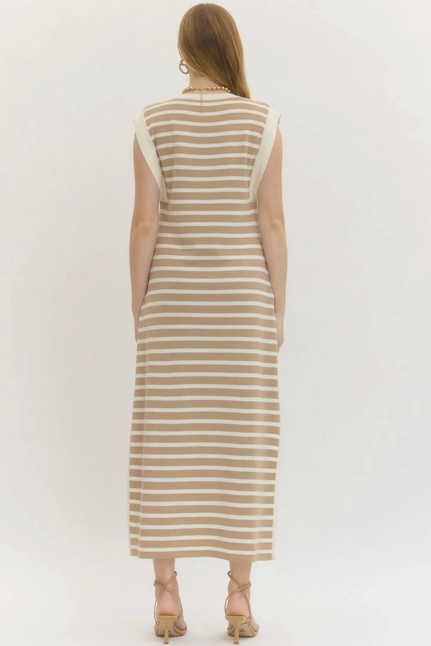 Entro - Alice Striped Knit Maxi Dress