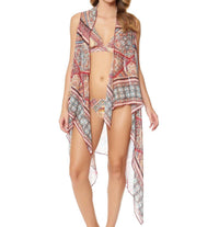 Jessica Simpson - Day Tripper Chiffon Border Vest Cover Up
