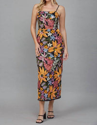 Fate - Women's Floral Sequin Midi Dress