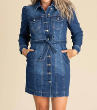 Risen - Puffed Sleeve Dress