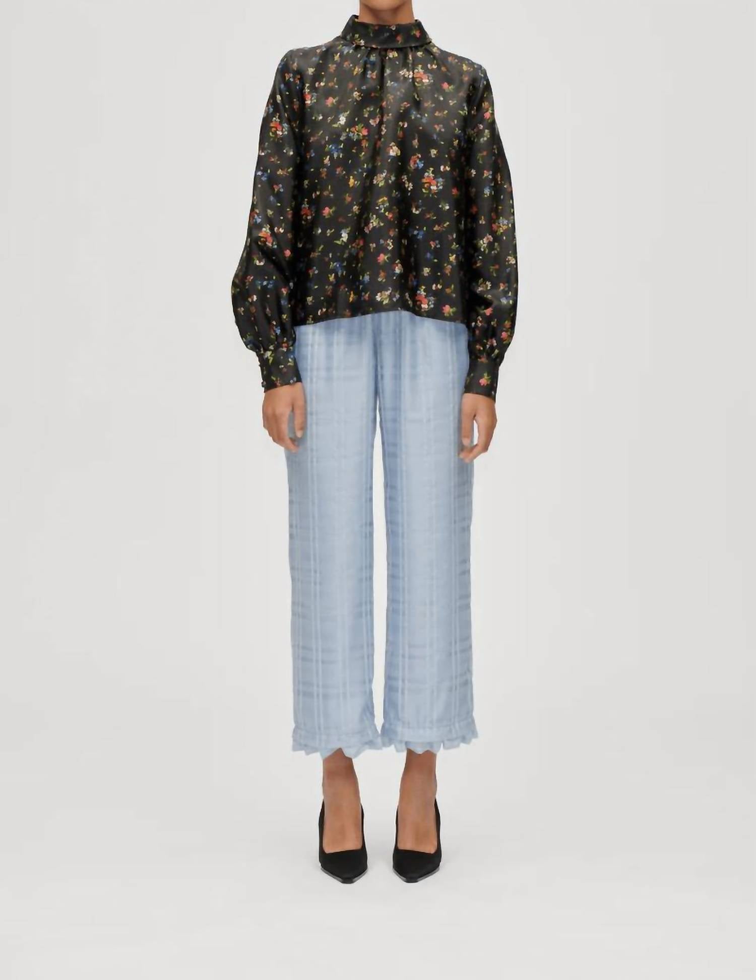 Stine Goya - Gathered Long Sleeve Top