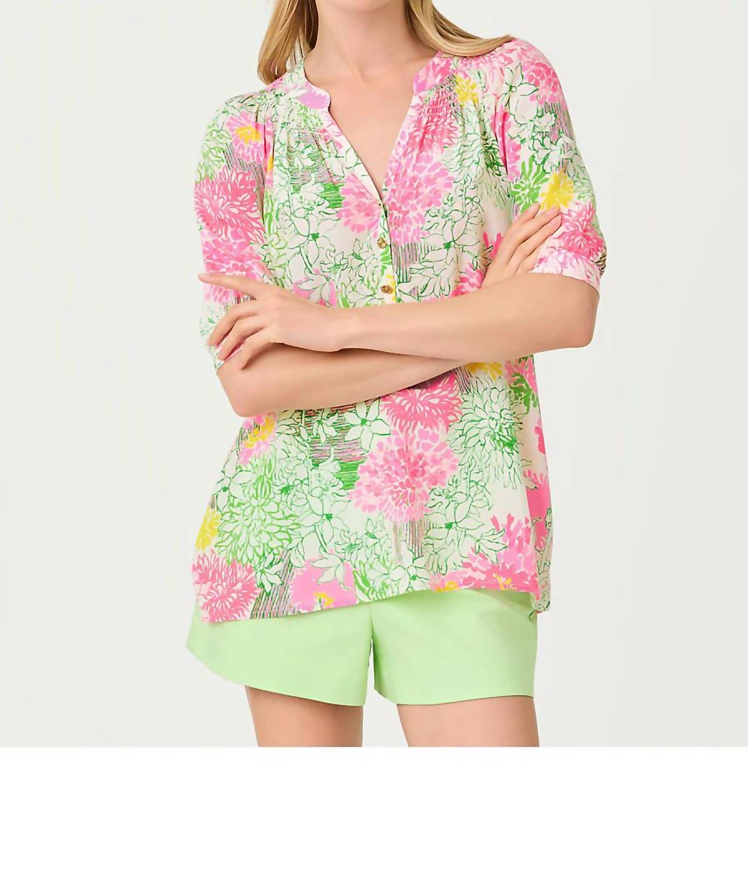 Lilly Pulitzer - Elsa Short Sleeve Silk Top