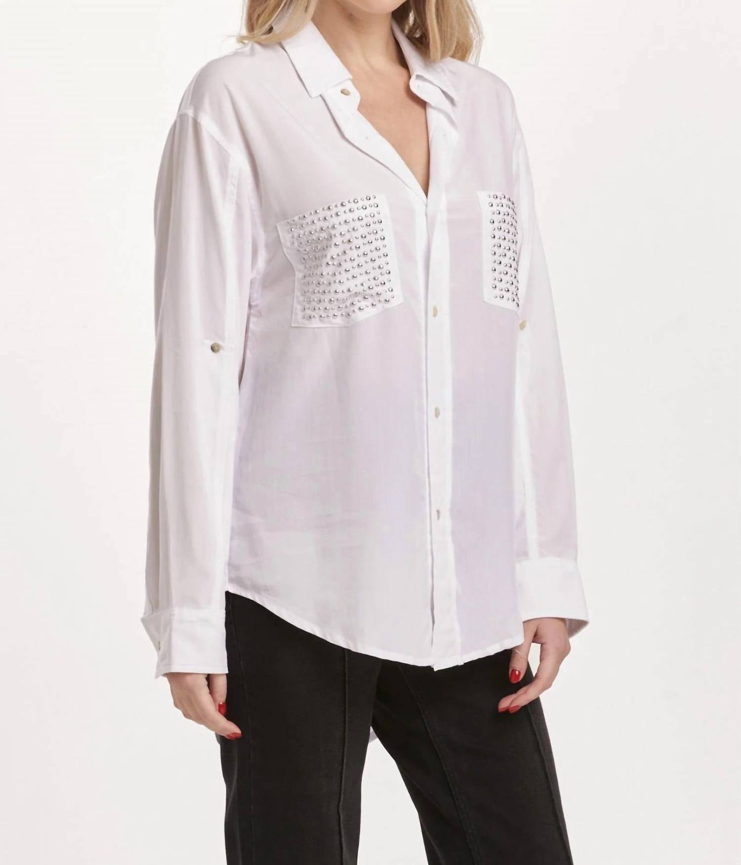 Dear John Denim - Lola Oversized Star Studded Button Up Shirt