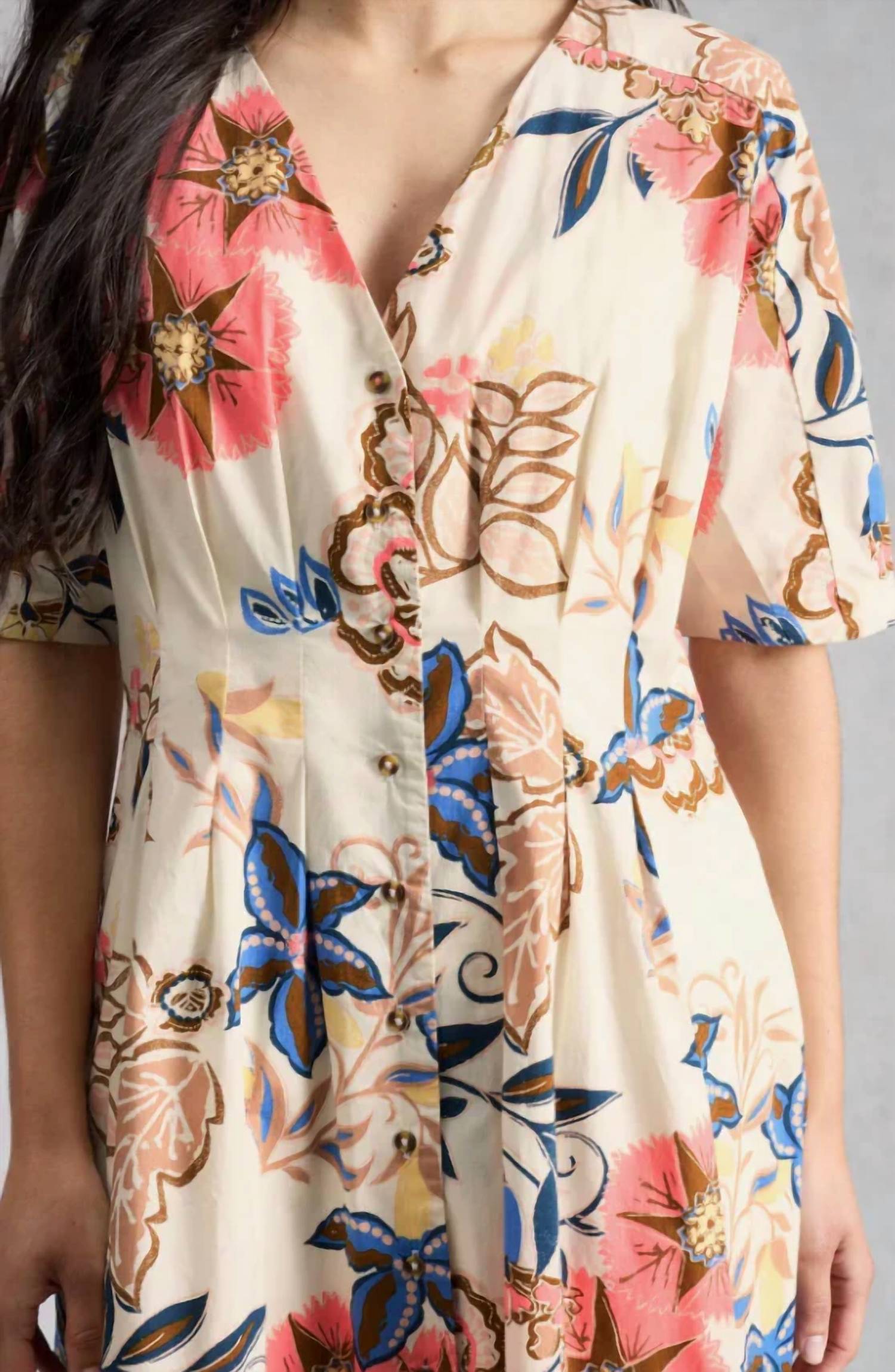 White Stuff - Kate Button Through Midi Dress