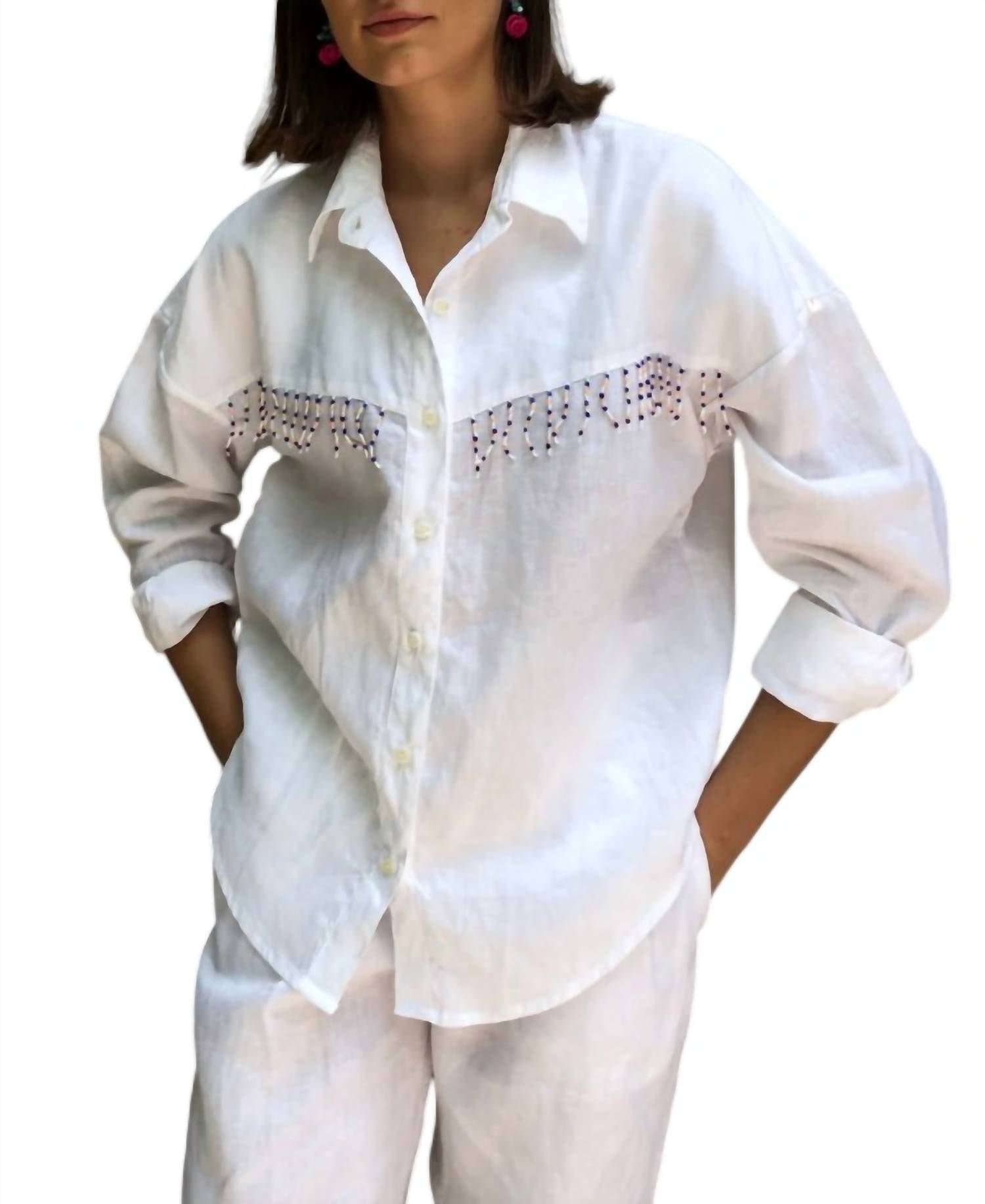 Puka Ulu With Dawn Beads Shirt in white - women's shirt