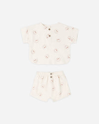 Quincy Mae Woven Boxy Top & Short Set in heart eyes - item - alternate view
