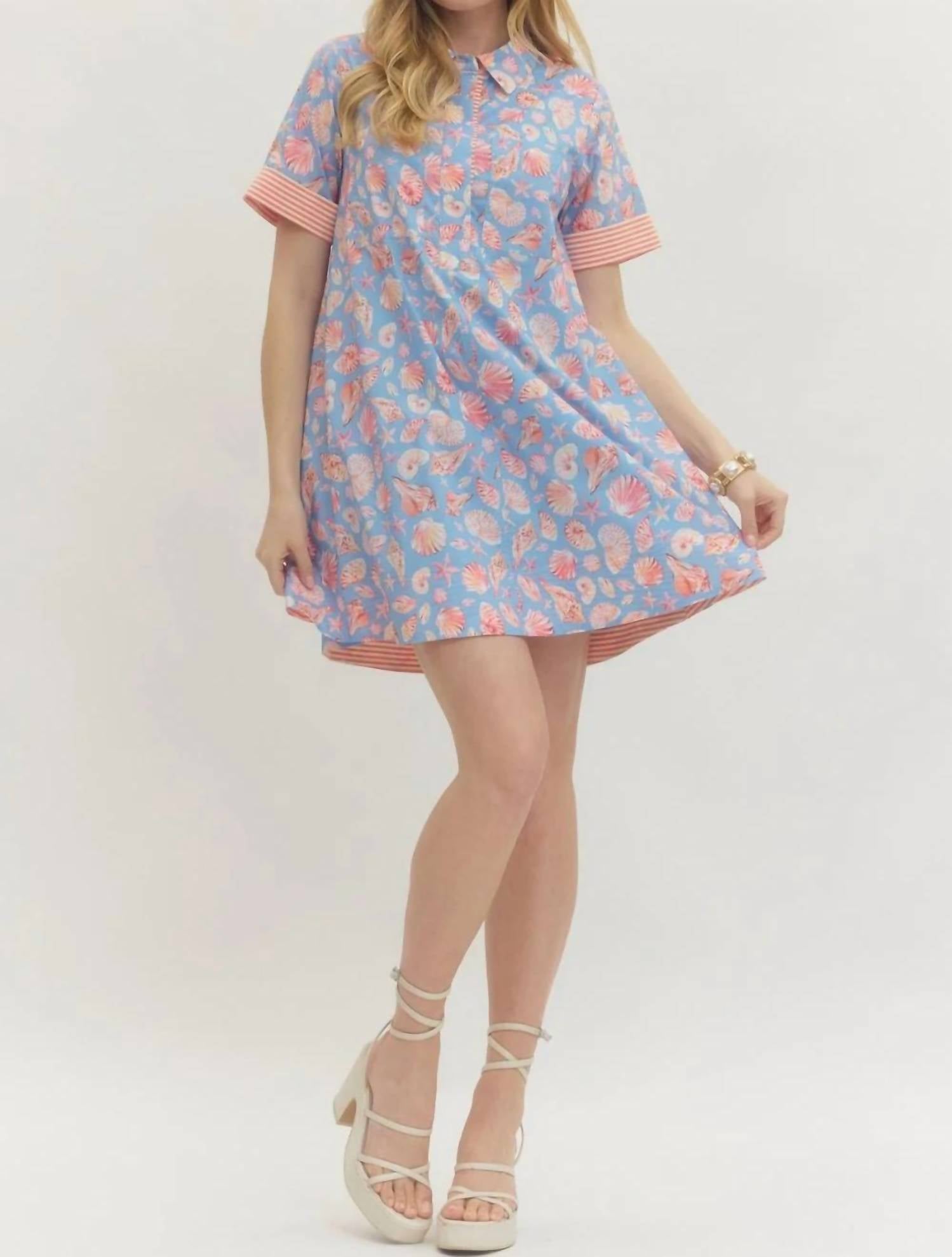 Entro - Seashell Printed Mini Dress