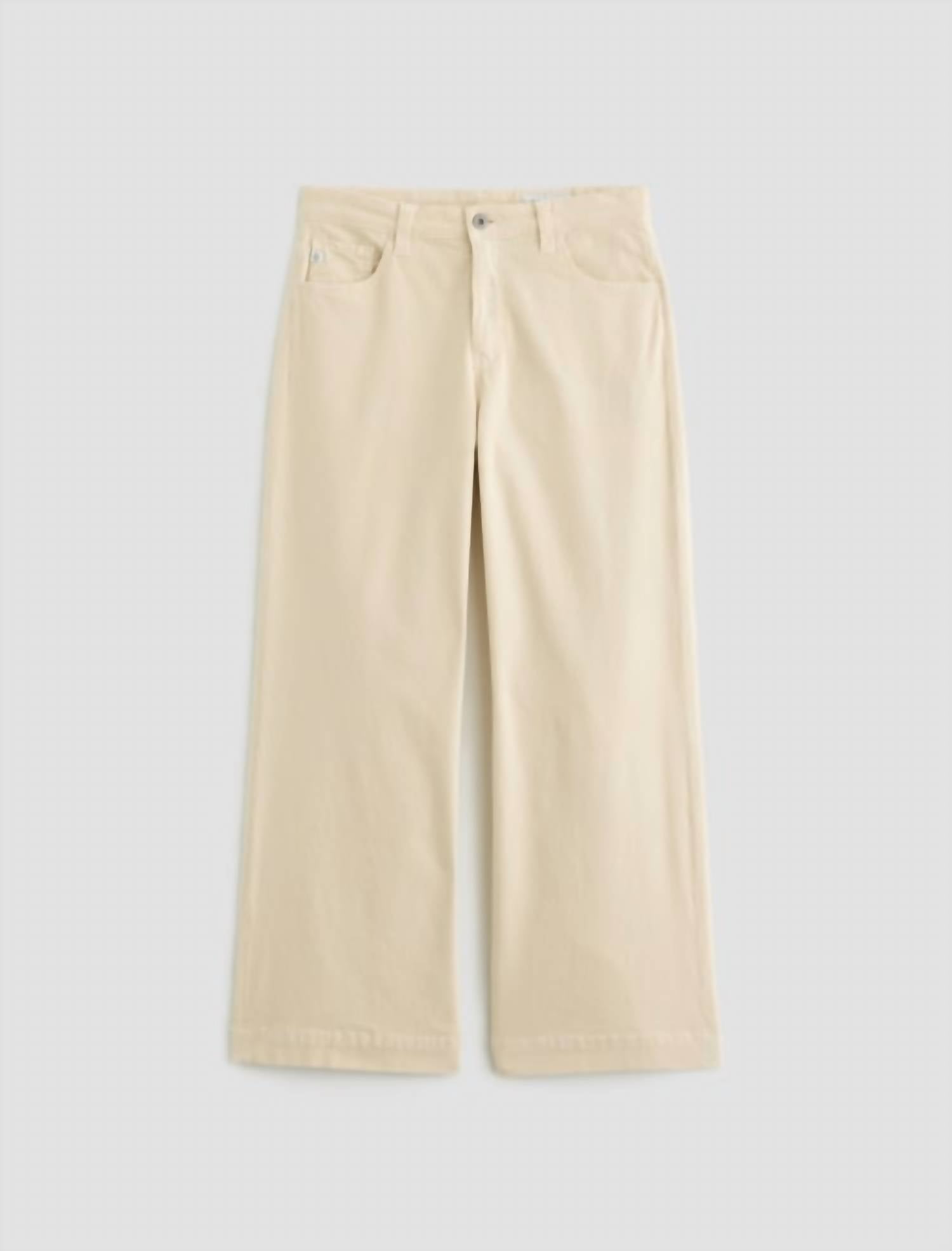AG Jeans Saige Wide Leg Crop Corduroy Pants in opal stone 1 - women's pants - view 9