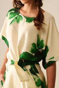 Q2 - Tropical Bloom Tie Waist Top