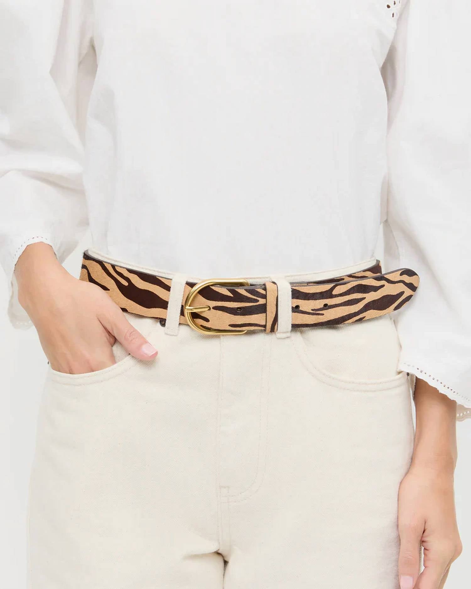 Loeffler Randall - Women's Isaac Zebra Belt