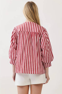 Pinch - Raspberry Stripe Top