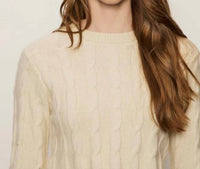 Sanctuary One In A Million Crew Sweater in a million crew sweater in vanilla - women's sweater - detail view