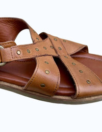 Sergio Tomani Women's Daphne Sandal in camel - women's sandal - detail view