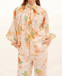 Kate Ford - Tacana Tie Buttoned Blouse