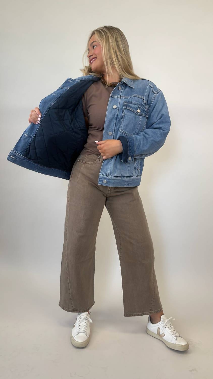 PISTOLA Landon Quilted Denim Jacket in prestige - women's jacket - alternate view