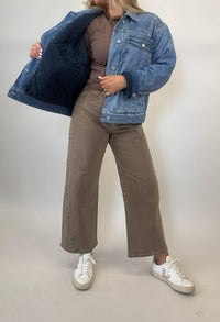 PISTOLA Landon Quilted Denim Jacket in prestige - women's jacket - detail view