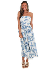 In February - Dreamy Elegance Floral Midi Dress