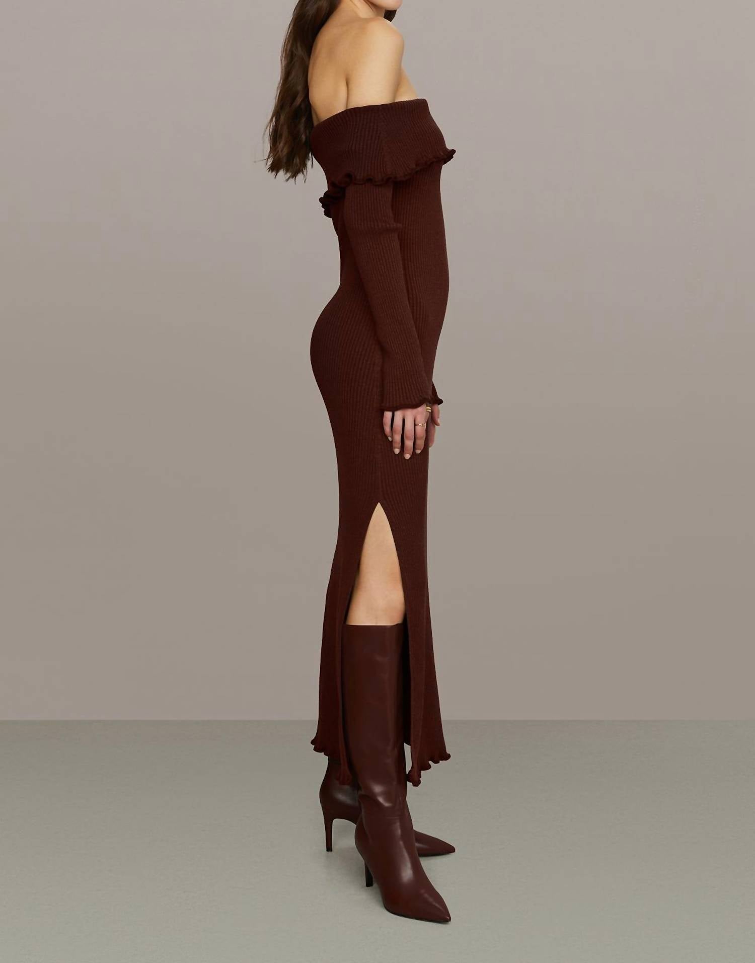 Amur - Meadow Lettuce Edge Midi Dress