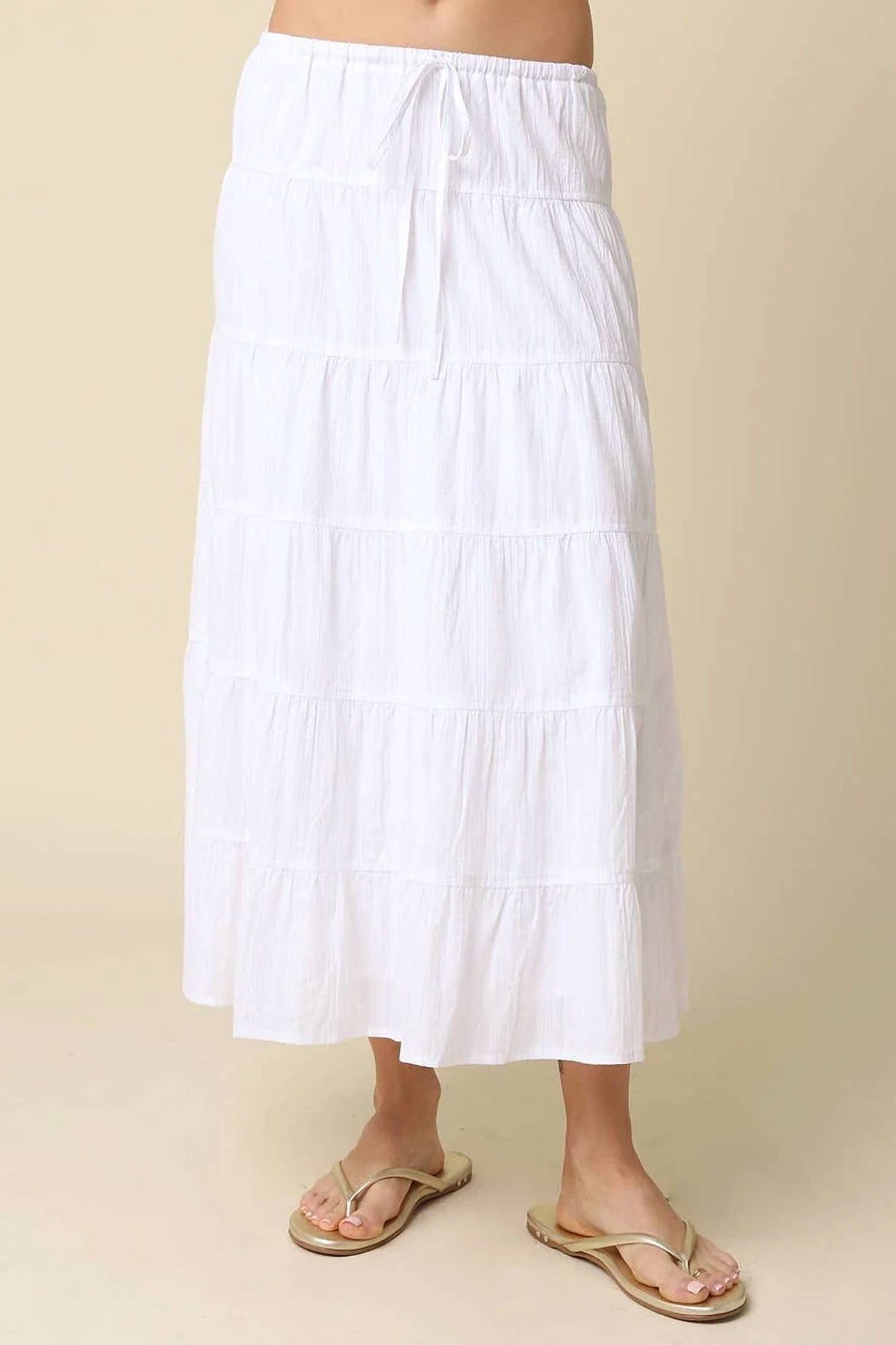 Olivaceous - The Haven Tiered Maxi Skirt