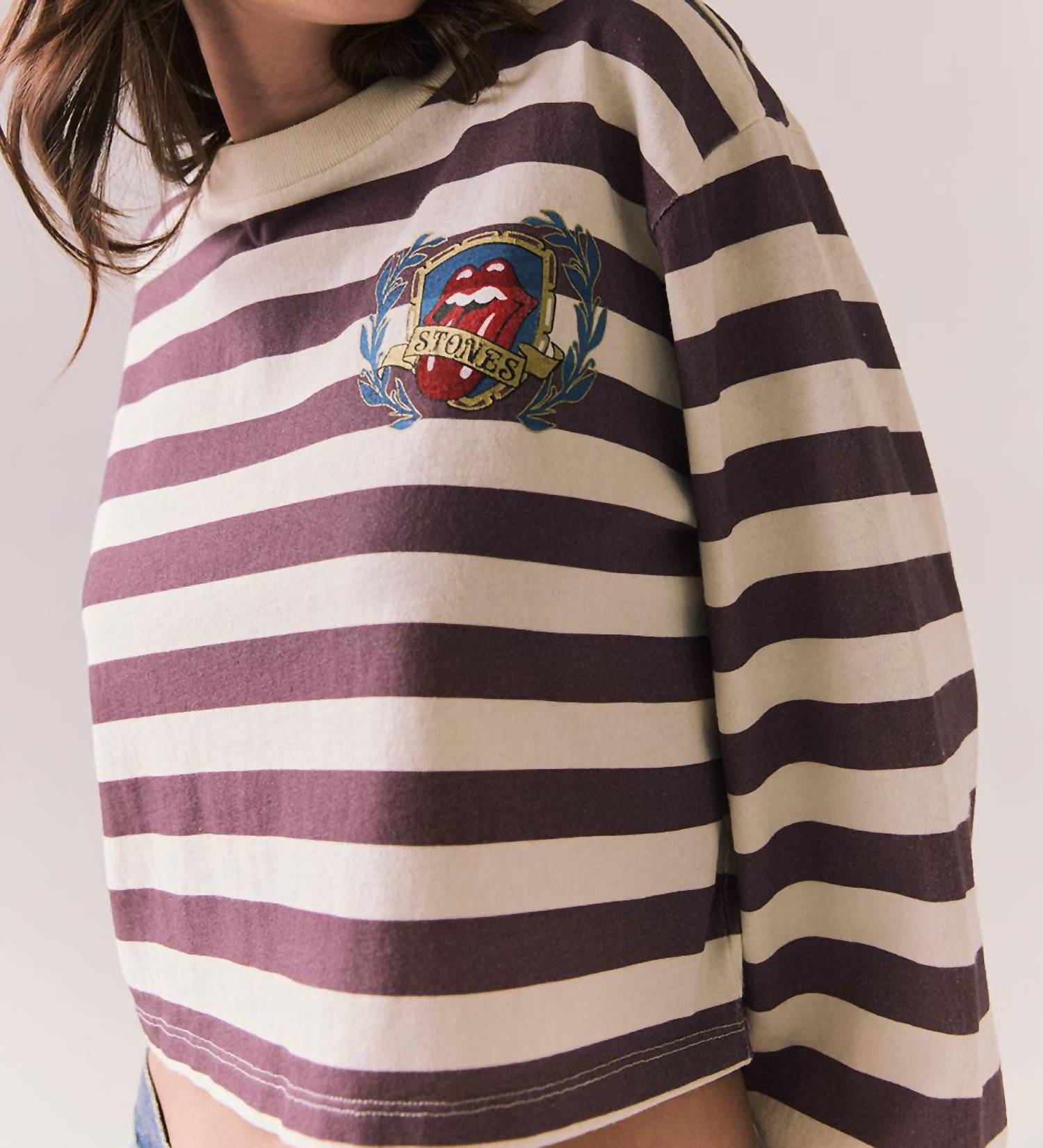 Chaser - Rolling Stones Rugby Stones Logo Cropped Pullover