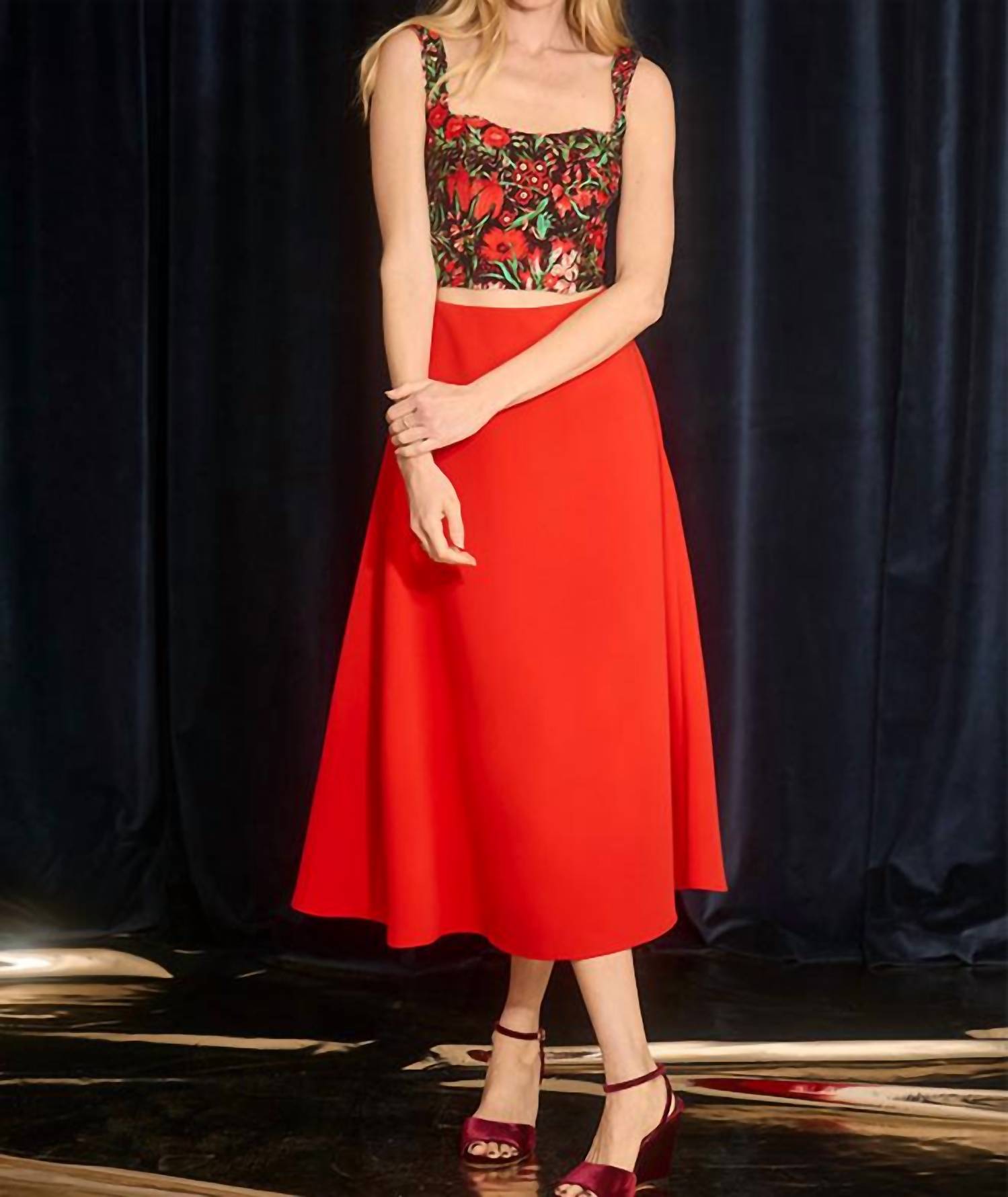 HUNTER BELL Adele Skirt in red - women's skirt
