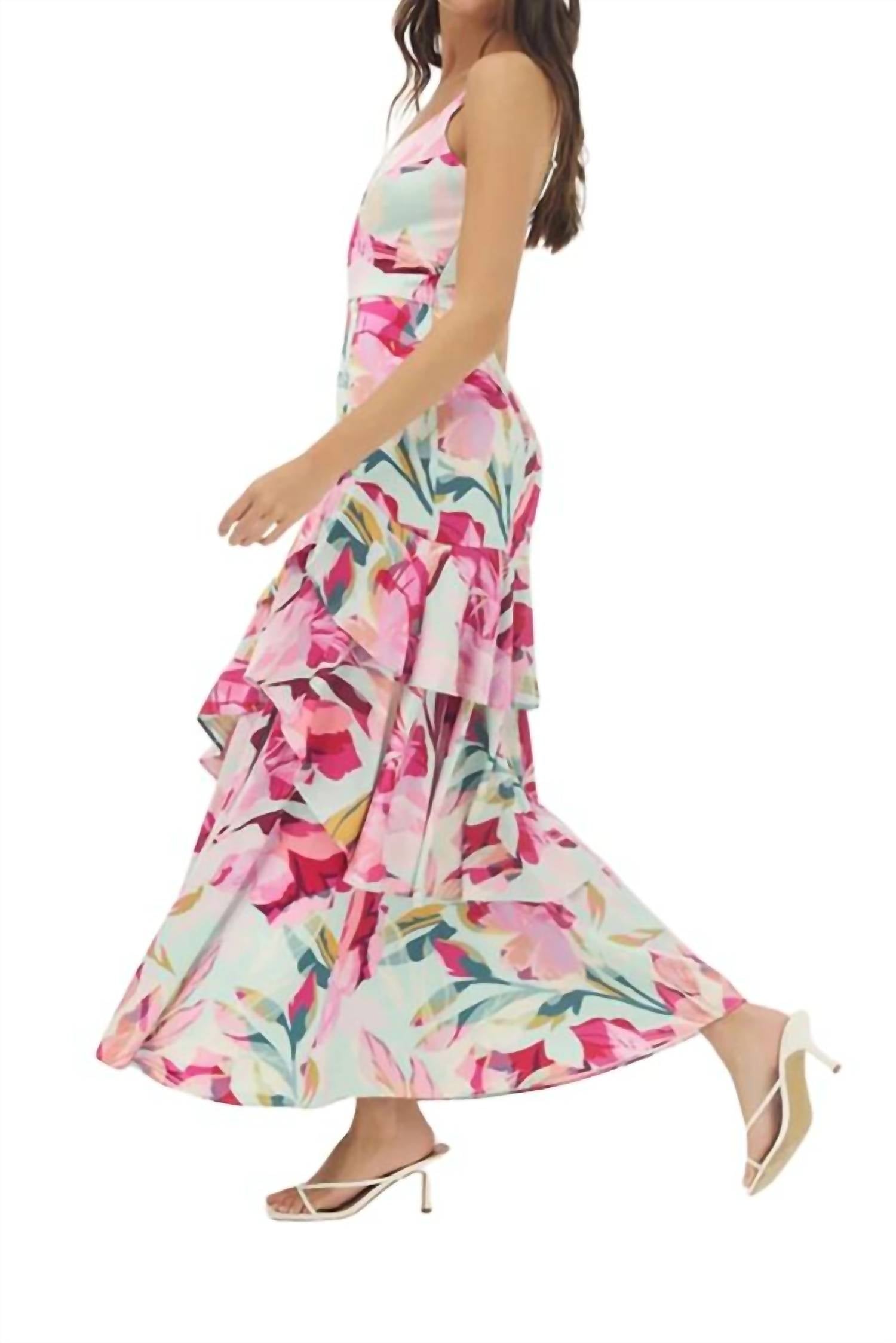 Hutch - Robina-overlay Tropical Dress