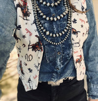 Doe and Rae The Dusty Denim Top in blue - women's blouse - view 5