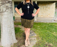 Oddi - Lola Fringe Skirt - Plus