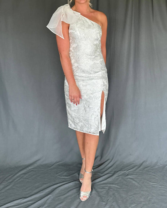 B.Right - One Shoulder Midi Dress With Bow