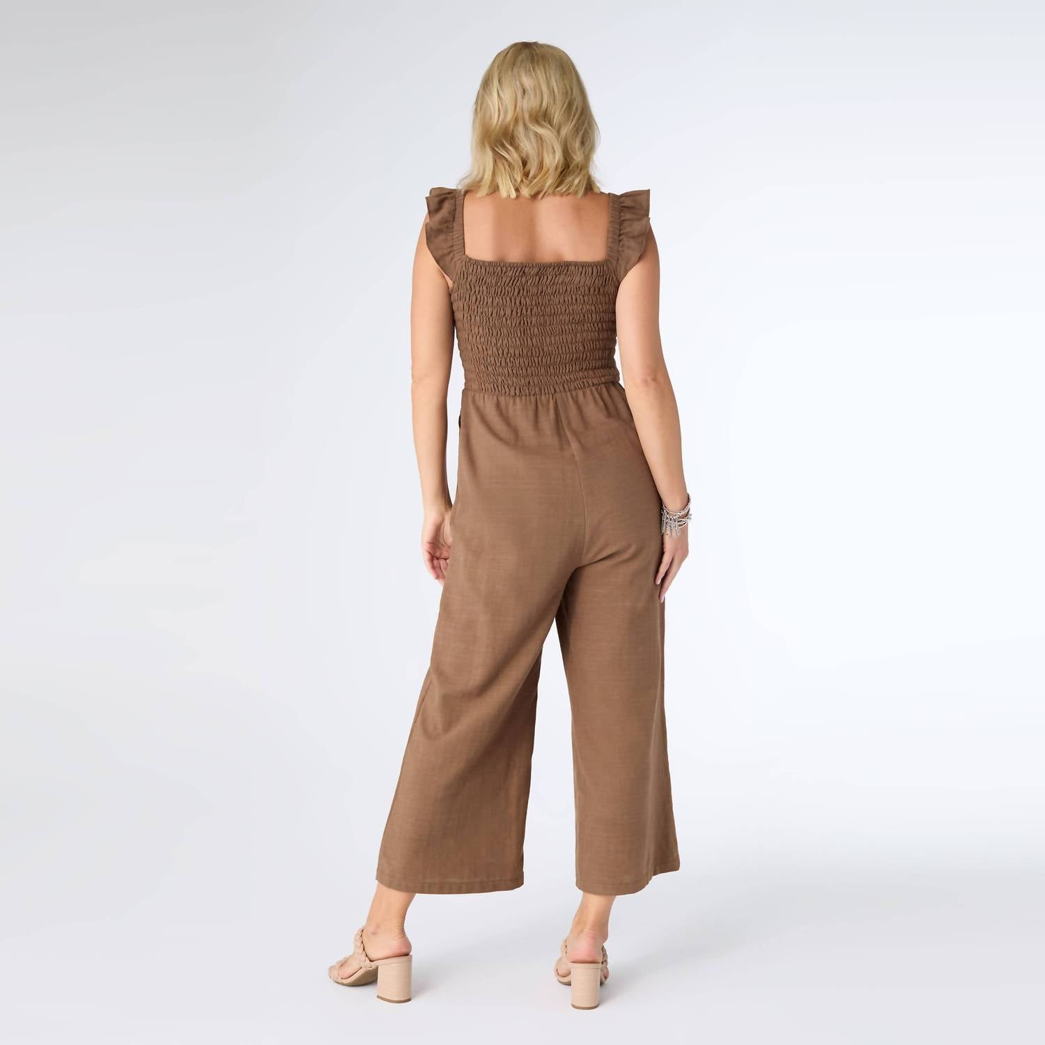 Coco + Carmen - Kohde Wide Leg Smocked Jumpsuit