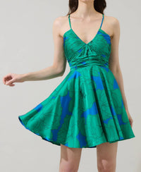 Sugarlips - Morgany Floral Cerese Flare Mini Dress