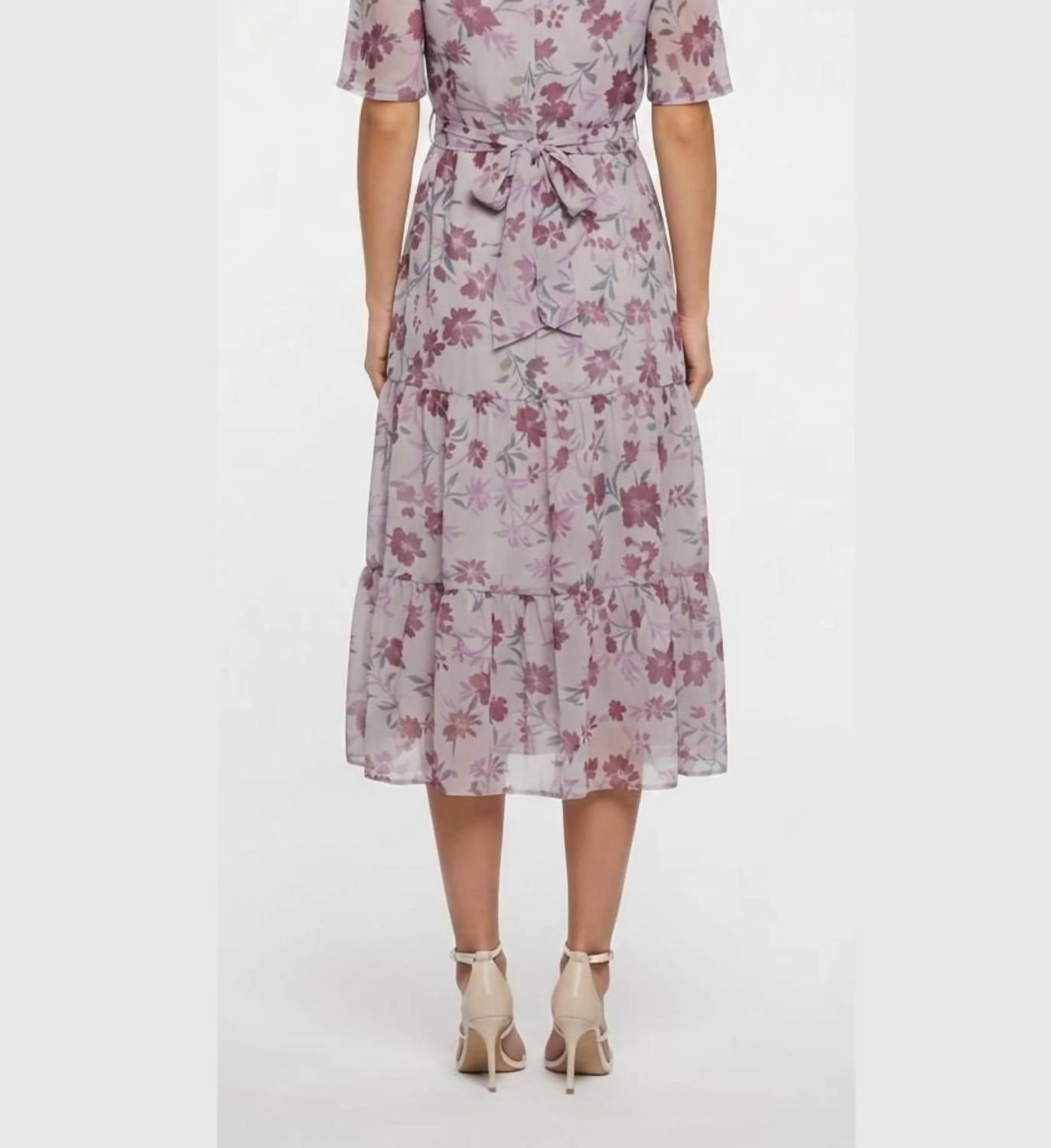 Maggy London - Chiffon Floral Maxi Dress