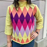 Fate - Geo Pattern Knit Mock Neck Sweater