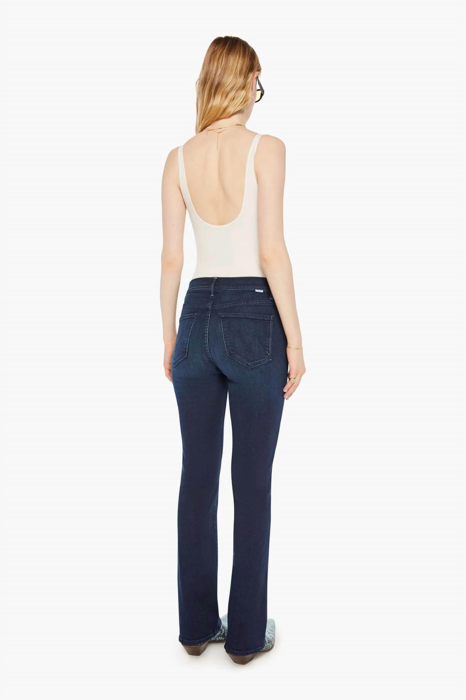 Mother Mid Rise Smokin Skimp Flared Leg Jeans in karaoke in kyoto - women's jeans - alternate view