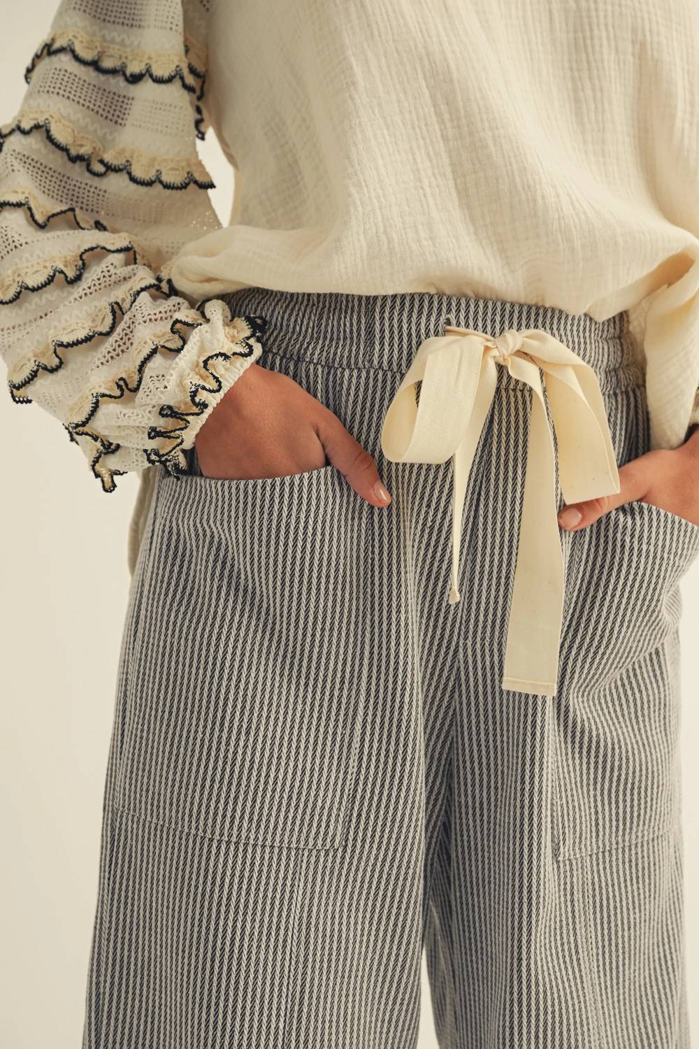 Lovlov - Elastic Pocket String Relaxed Pants