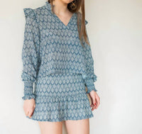Osamore - Ruffled Shoulder Blouse