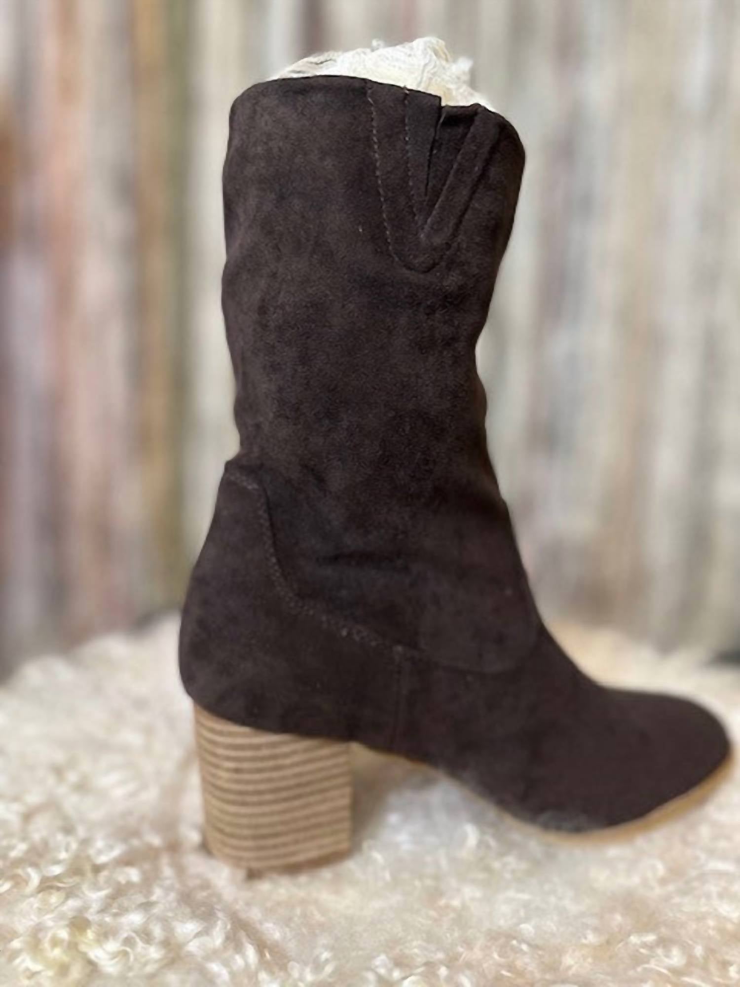 Corkys Footwear - Women's Wicked Slouch Ankle Faux Suede Boots