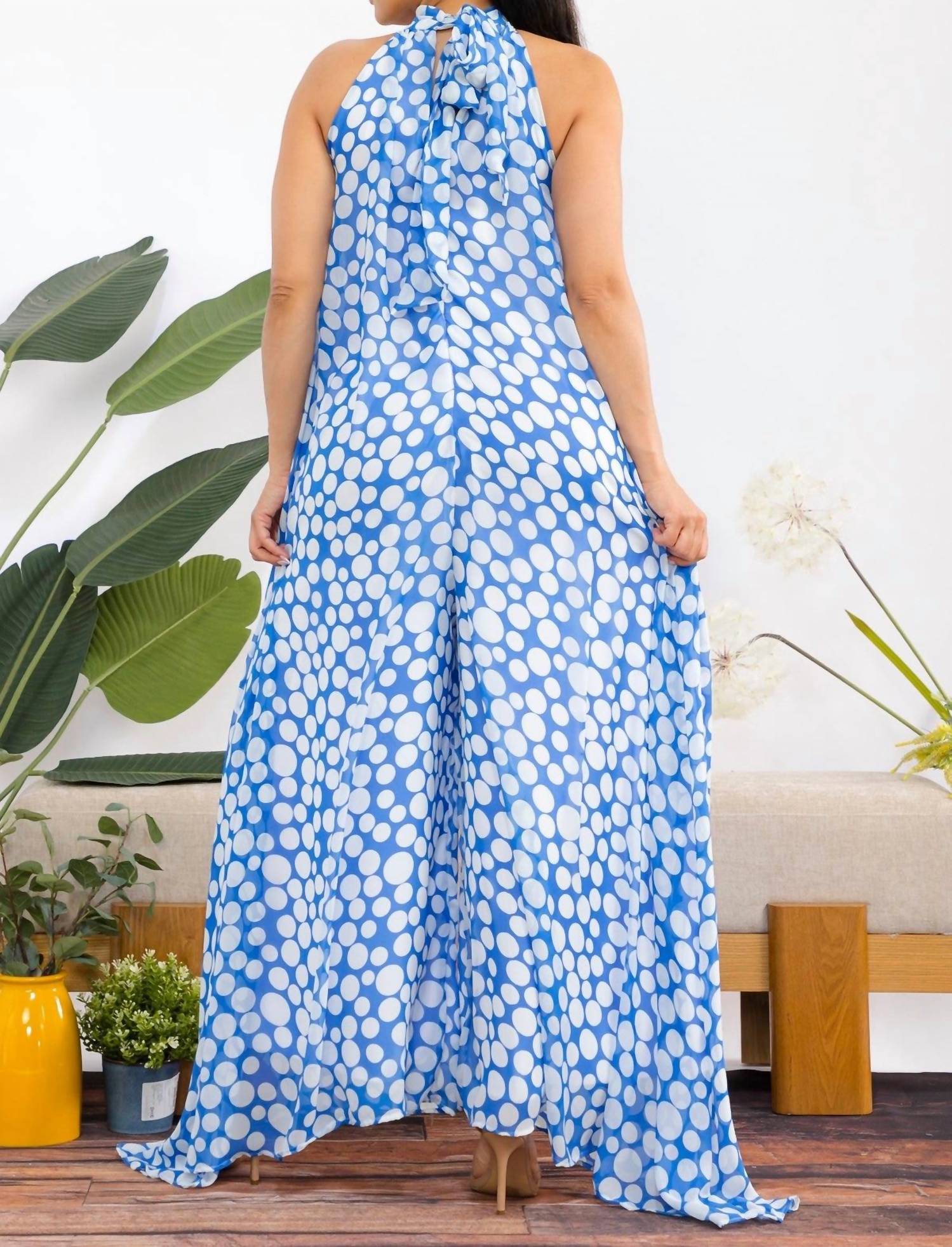 Karen T Design - Polka Dots Halter Jumpsuit