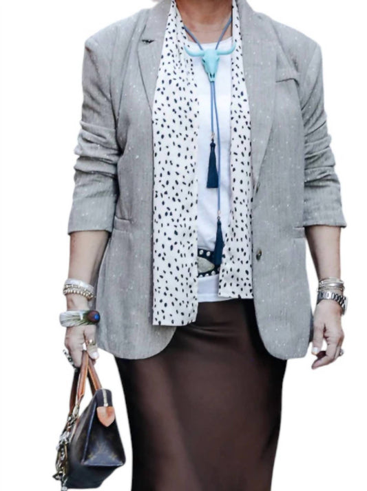 Mystree - Prestige Pinstripe Oversized Blazer