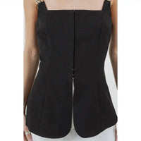 Whiteroom+Cactus - Corset Structured With Metal Trim Detail Top