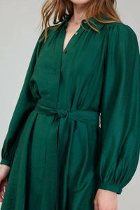 current air Mini Shirt Dress in jewel green - women's dress - view 4