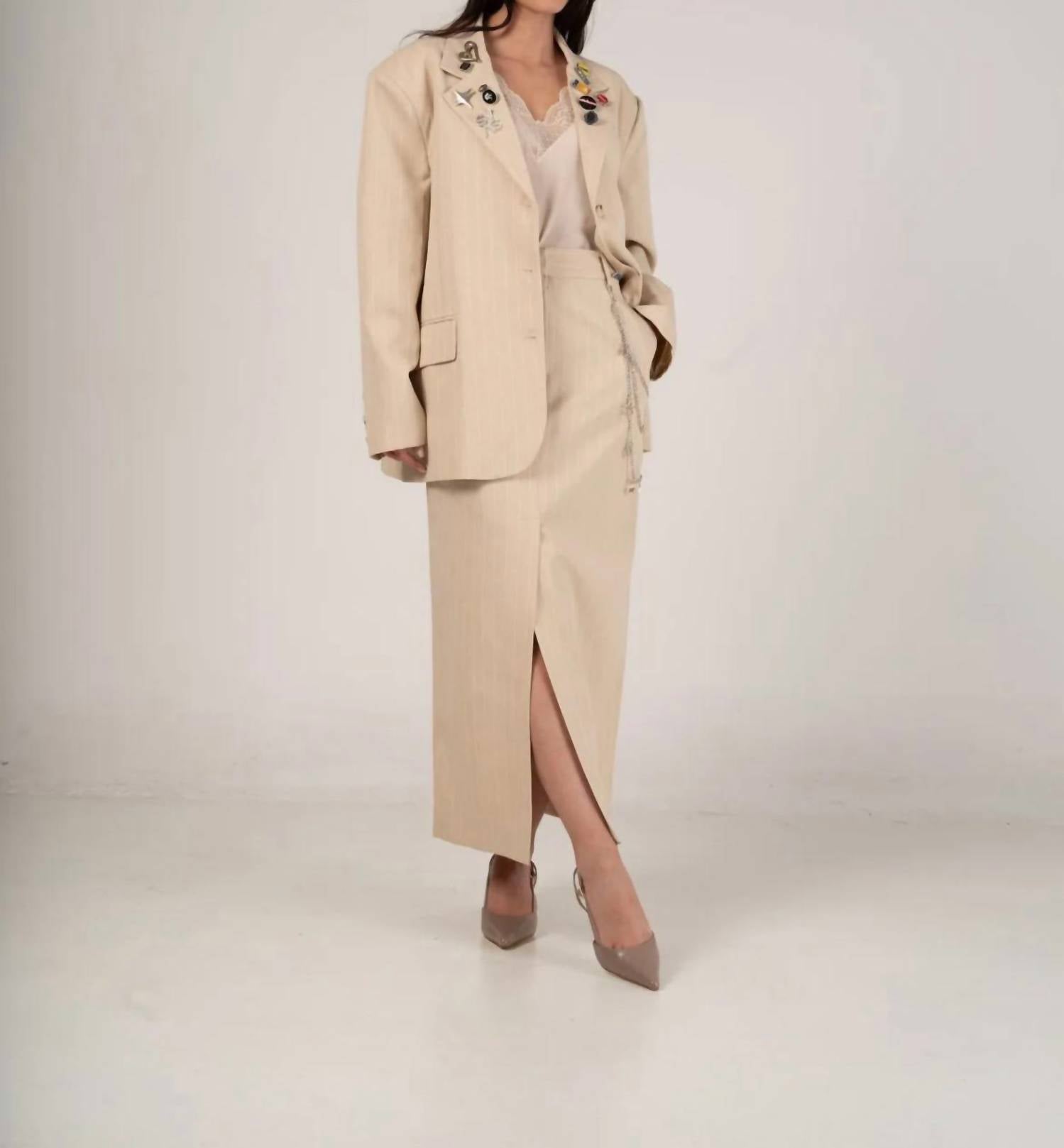 Maxmila - Beige Stara Skirt