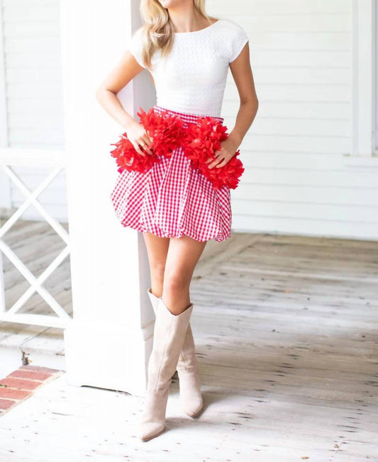 House Of Mbr - Gingham Bubble Skirt