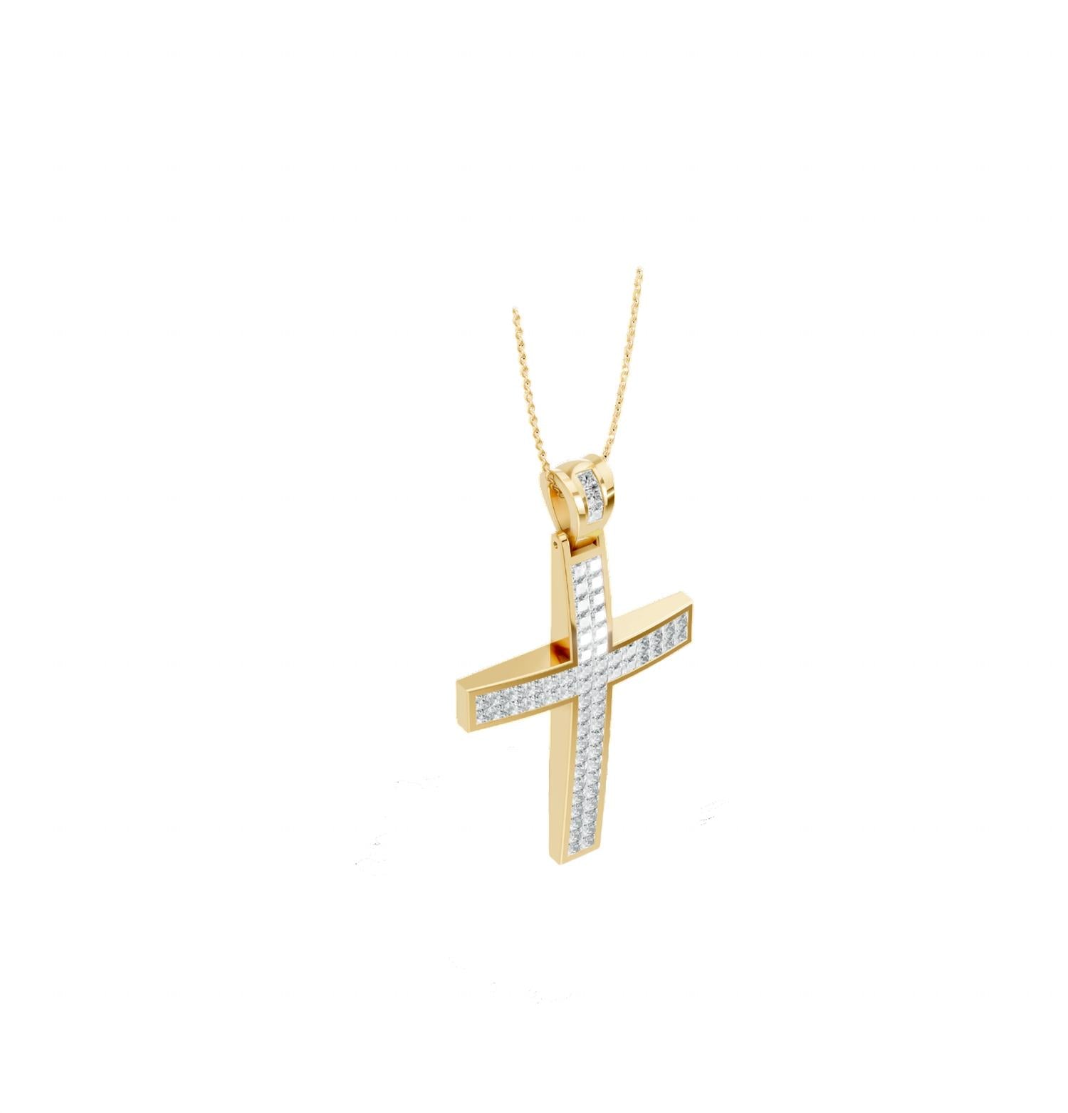 Aamiaa - Stan-p-1.2-3.3-14y Natural Diamond Cross Pendant