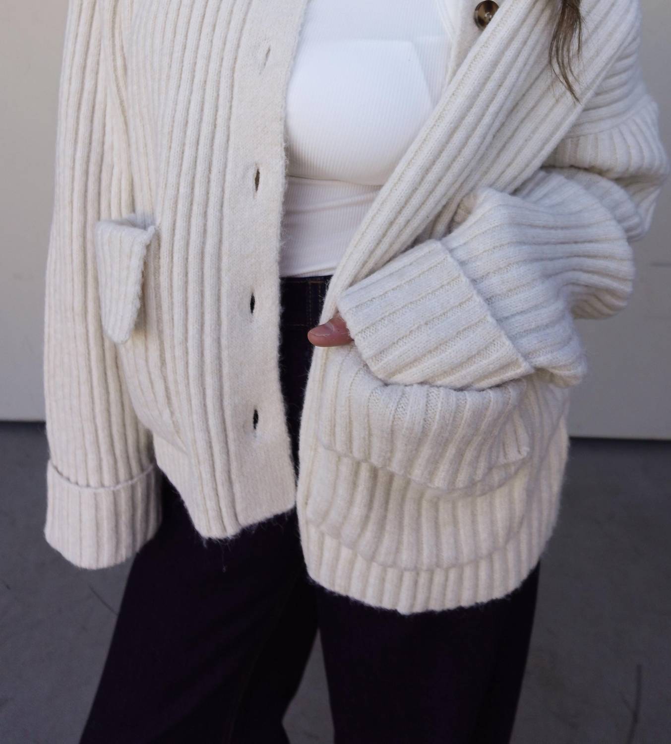 Sunday Edition - Ribbed Knit Chunky Cardigan