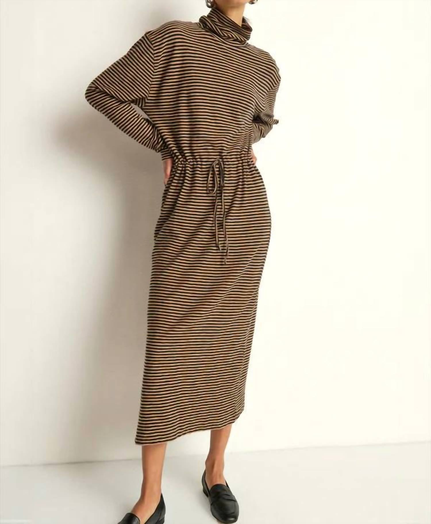 Nation LTD Mariel Dress in mini cocoa stripe - women's dress - view 6