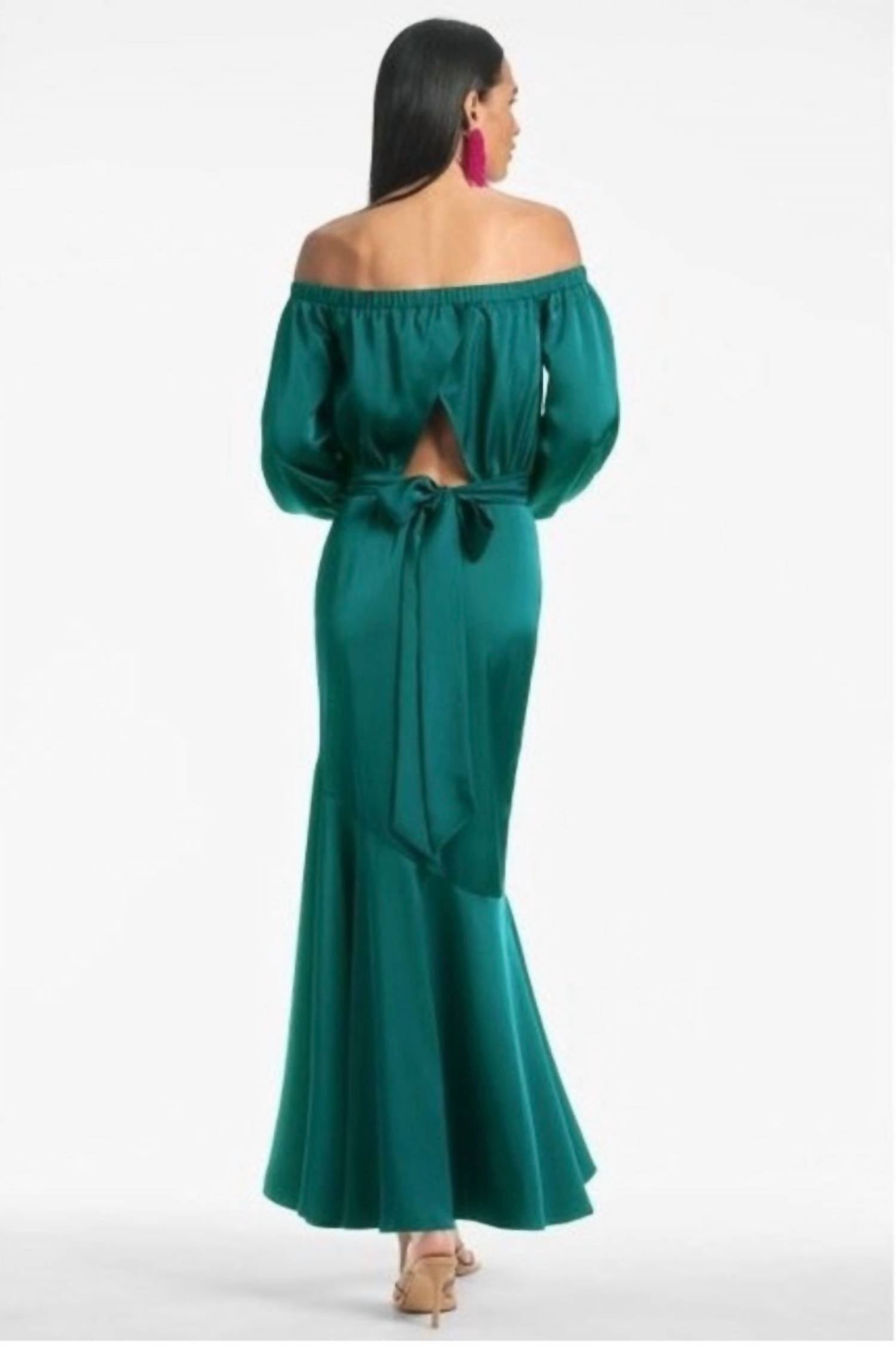 Sachin & Babi - Kai Satin Crepe Off Shoulder Dress