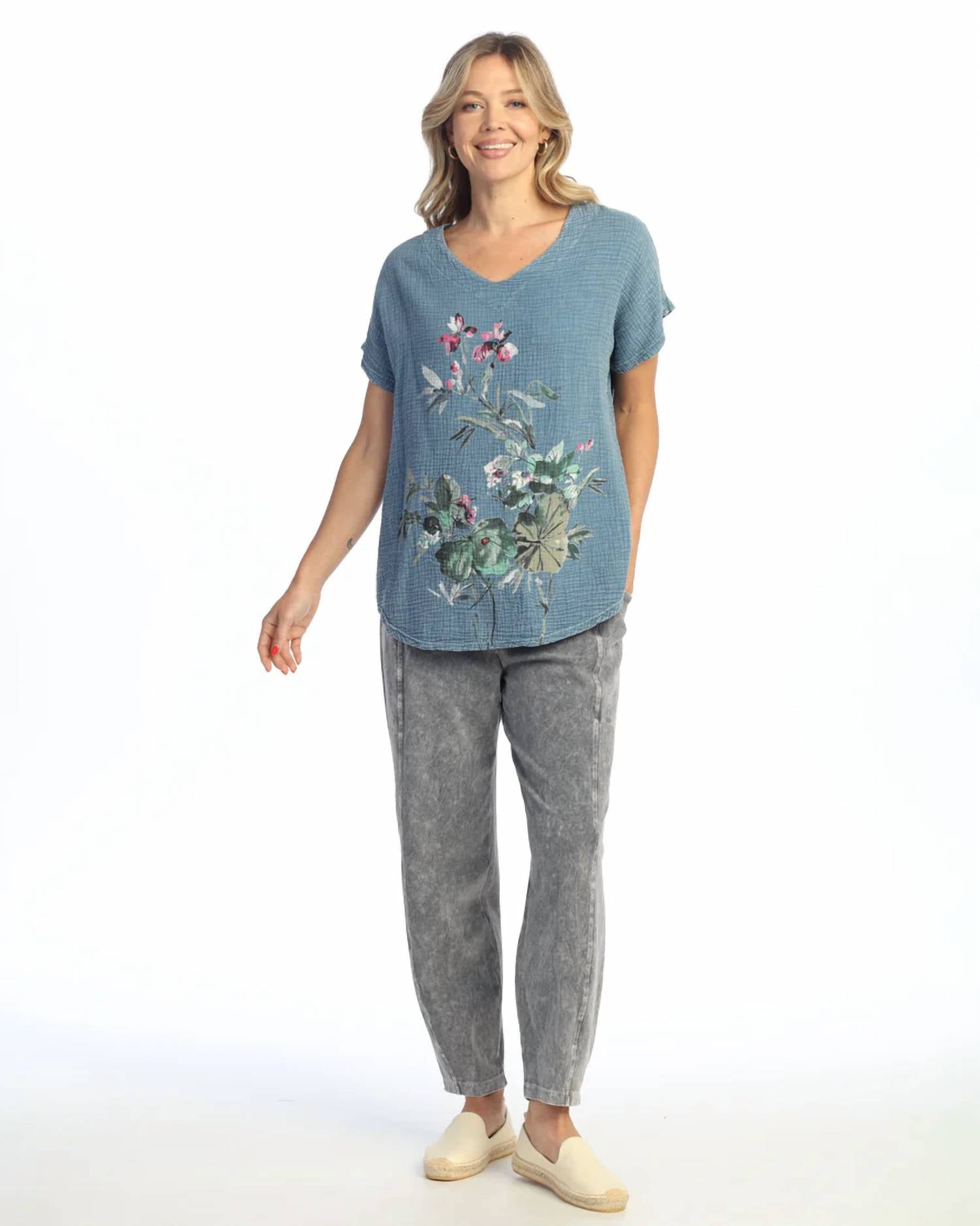 Jess & Jane - Reina Mineral Washed Cotton Double Gauze Top
