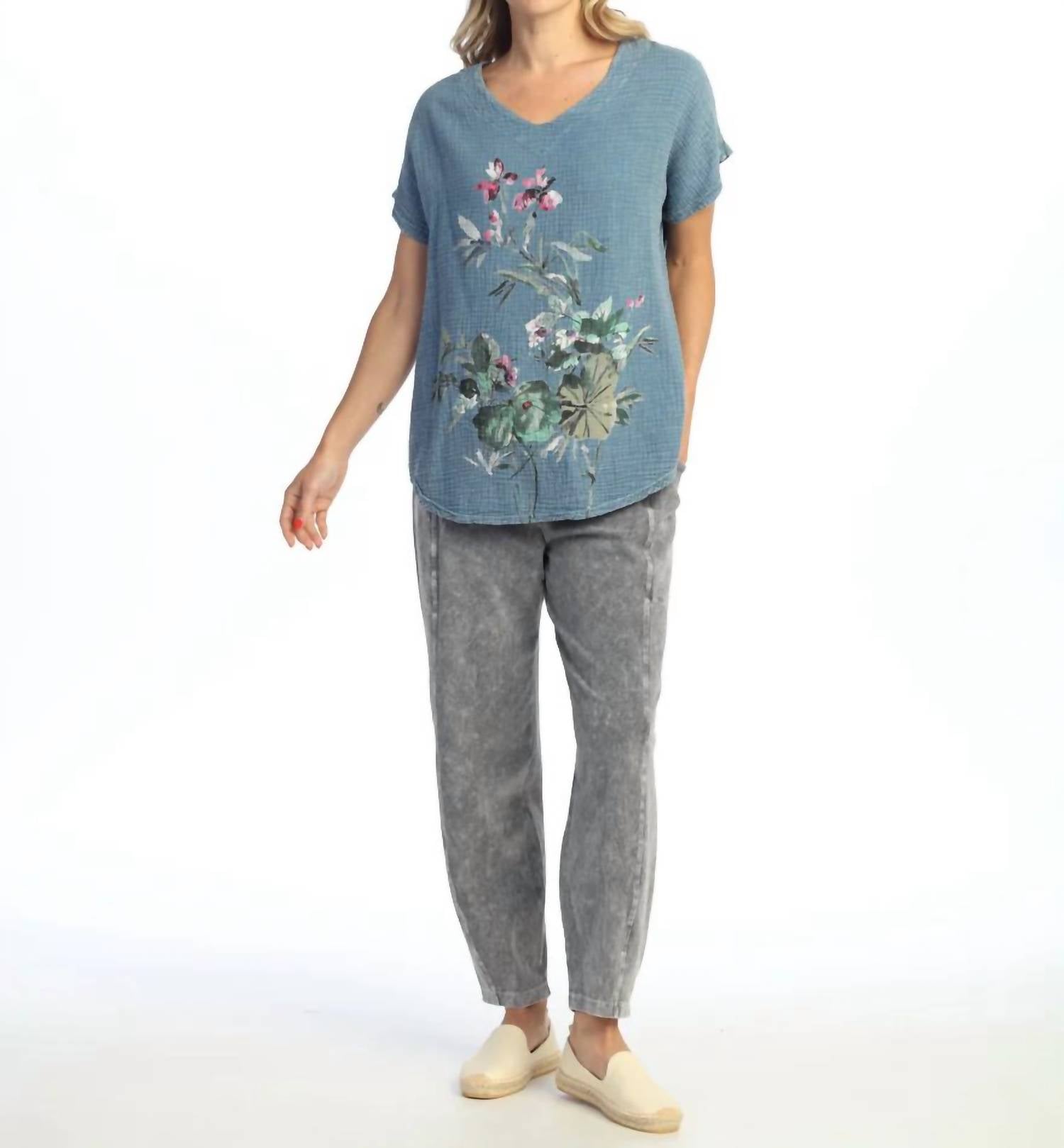 Jess & Jane - Reina Mineral Washed Cotton Double Gauze Top